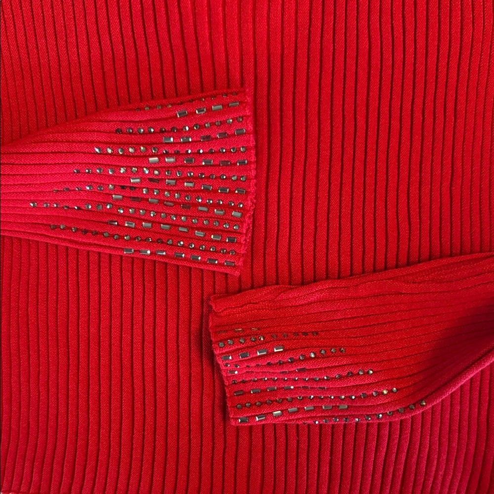 Belldini Vibrant Red Knit Top - Picture 4 of 6